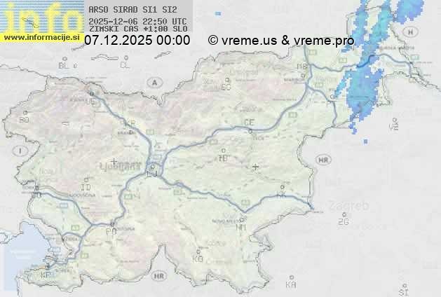 Radarska karta padavin