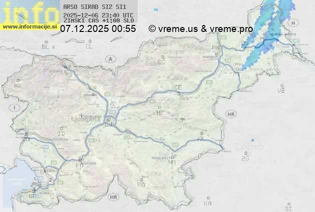 Radarska karta padavin