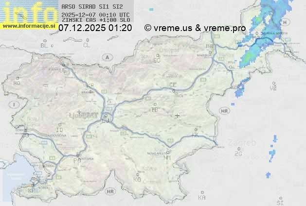 Radarska karta padavin