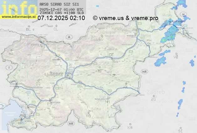 Radarska karta padavin