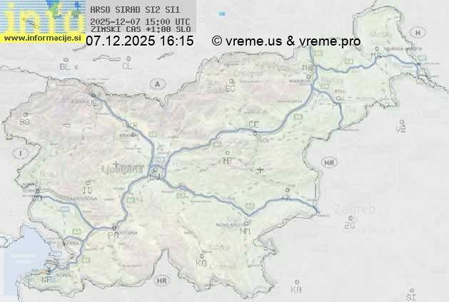 Radarska karta padavin