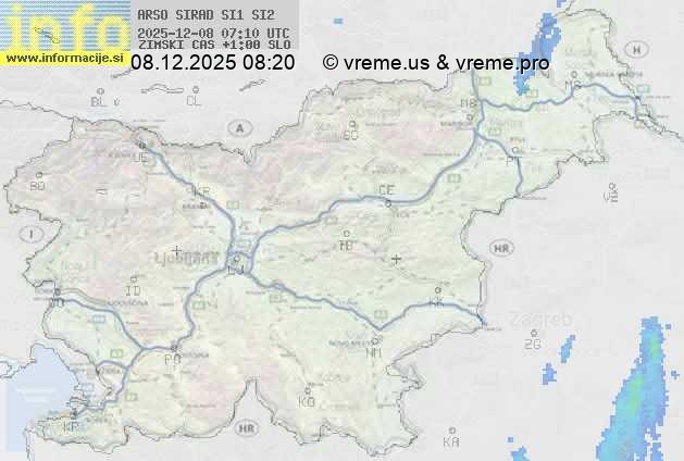 Radarska karta padavin