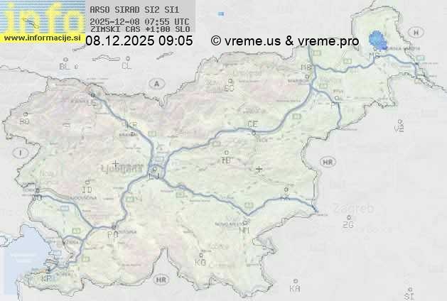 Radarska karta padavin