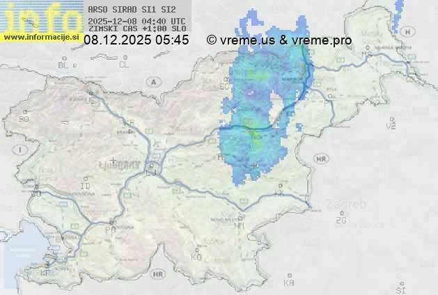 Radarska karta padavin