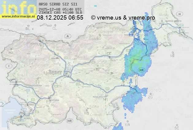 Radarska karta padavin