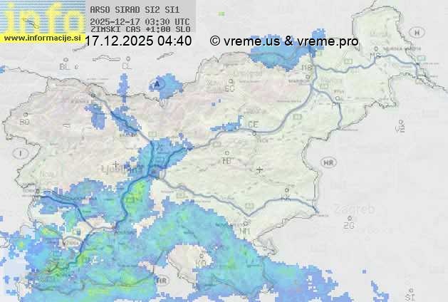 Radarska karta padavin