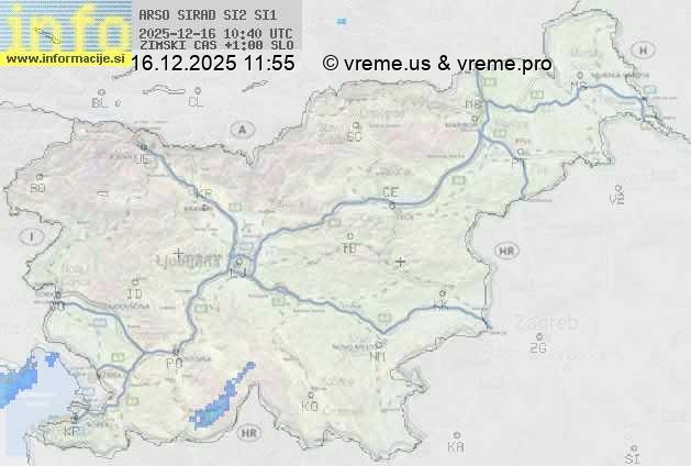 Radarska karta padavin