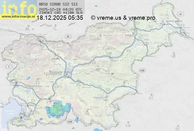 Radarska karta padavin