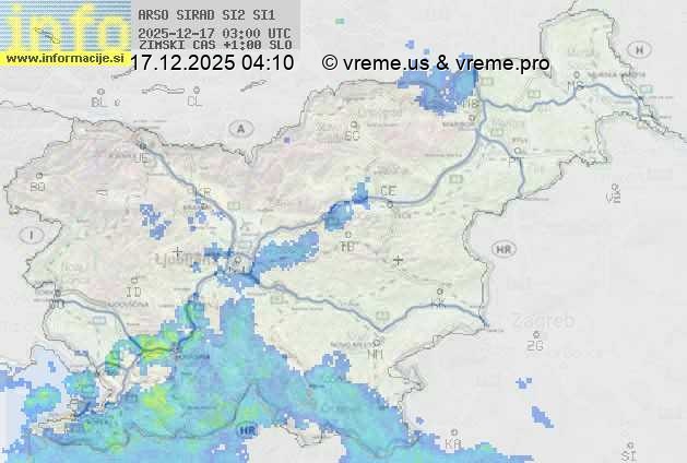 Radarska karta padavin