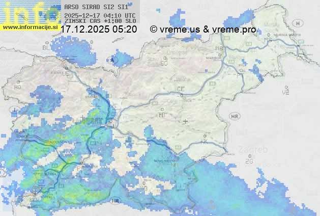 Radarska karta padavin