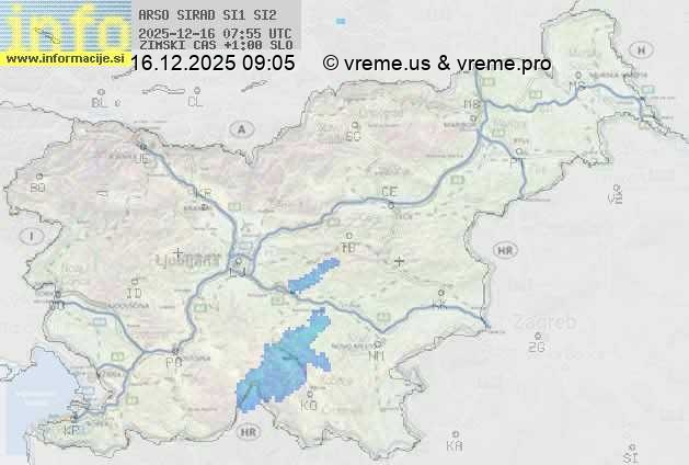 Radarska karta padavin