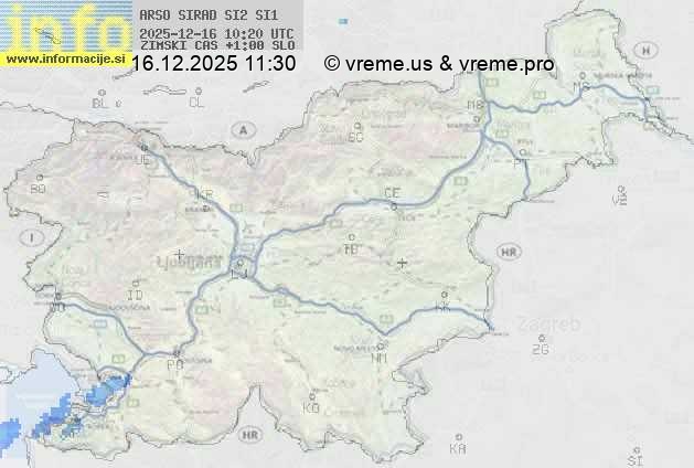 Radarska karta padavin