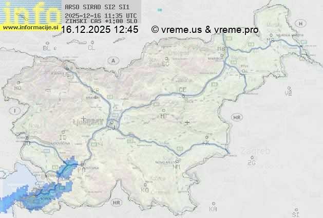 Radarska karta padavin