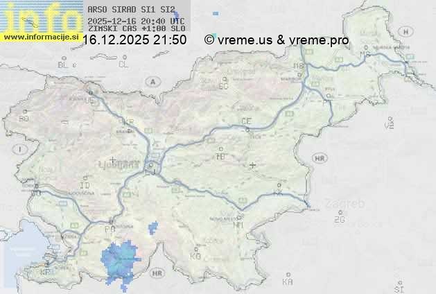 Radarska karta padavin