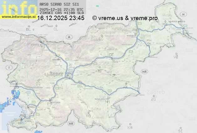 Radarska karta padavin