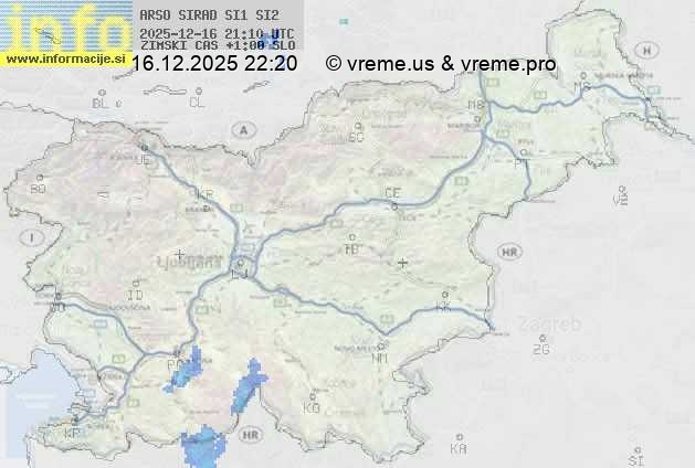 Radarska karta padavin