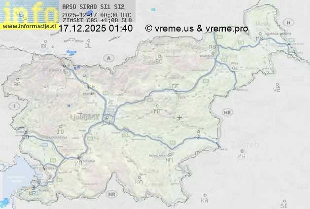 Radarska karta padavin