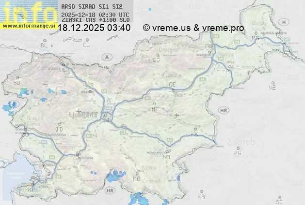 Radarska karta padavin