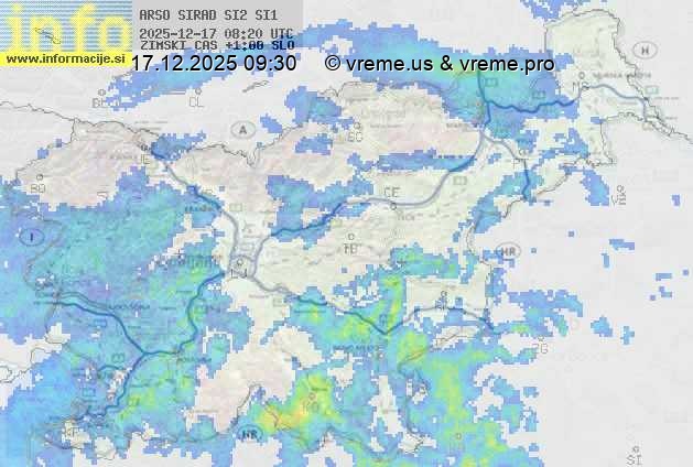 Radarska karta padavin