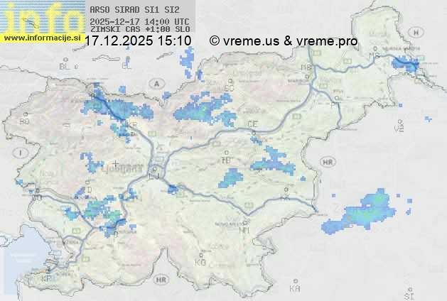Radarska karta padavin