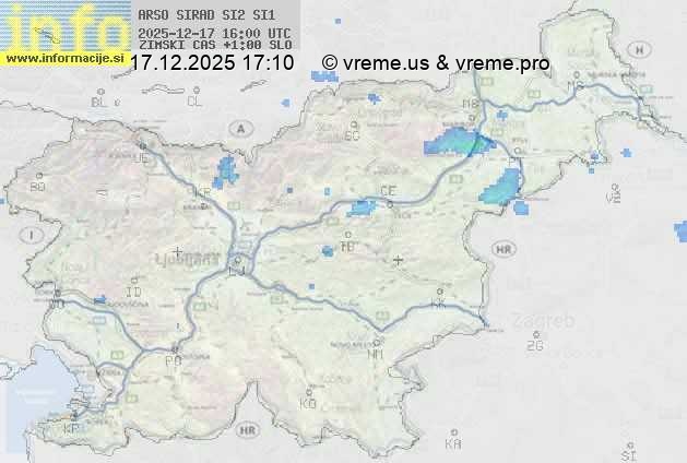 Radarska karta padavin