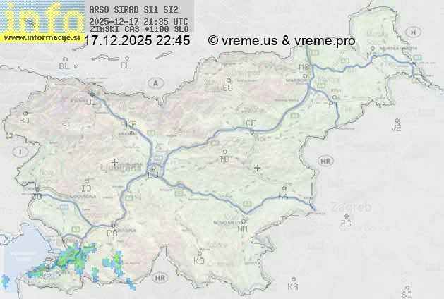 Radarska karta padavin