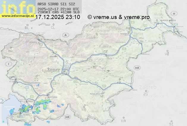 Radarska karta padavin