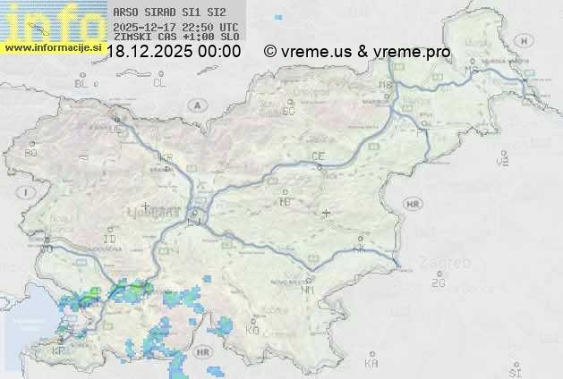 Radarska karta padavin