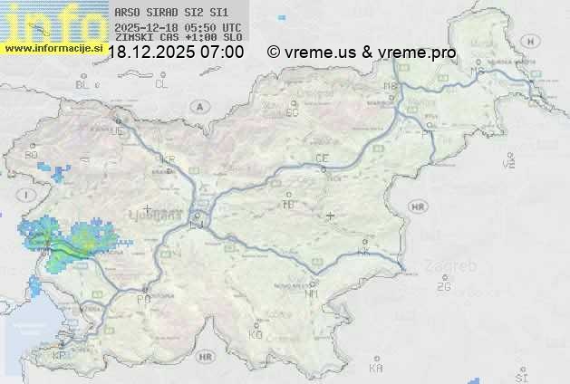 Radarska karta padavin