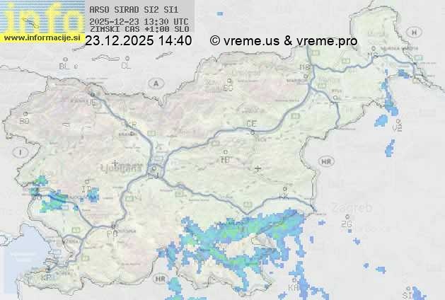 Radarska karta padavin
