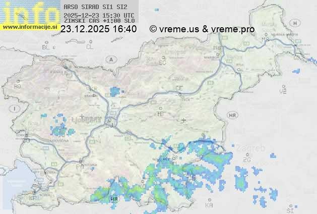 Radarska karta padavin