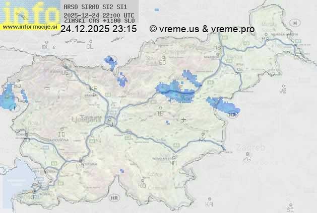 Radarska karta padavin