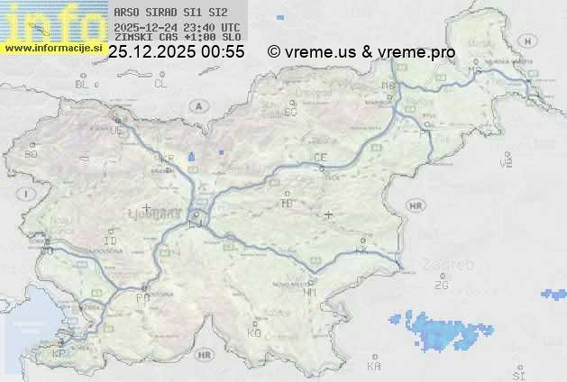 Radarska karta padavin