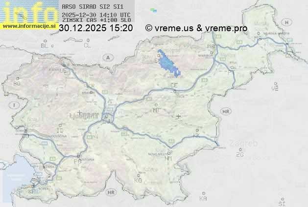 Radarska karta padavin