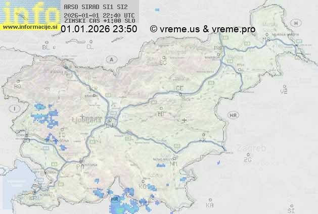 Radarska karta padavin