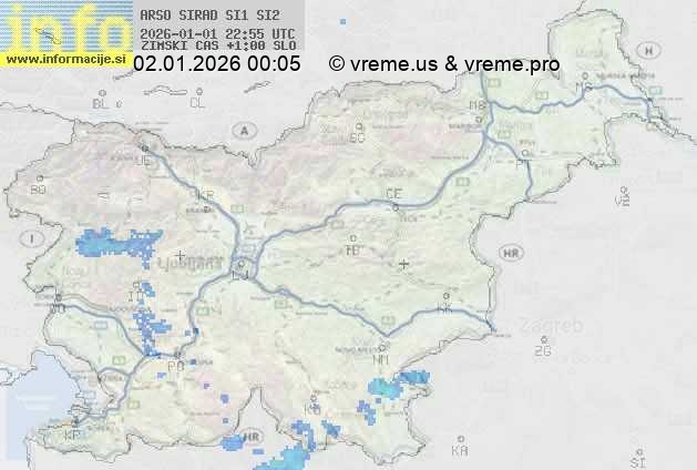 Radarska karta padavin
