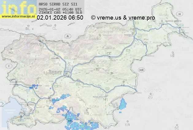 Radarska karta padavin