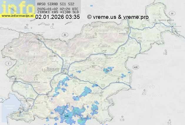 Radarska karta padavin