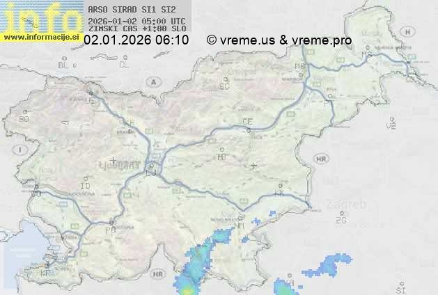 Radarska karta padavin