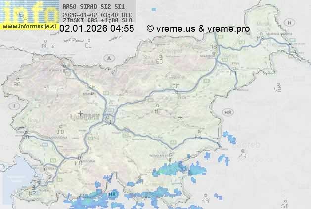 Radarska karta padavin