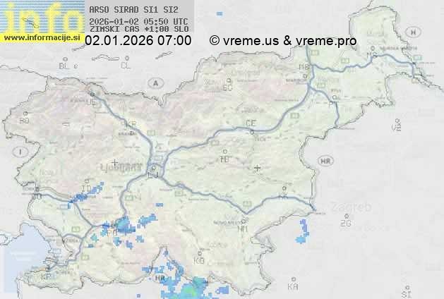 Radarska karta padavin