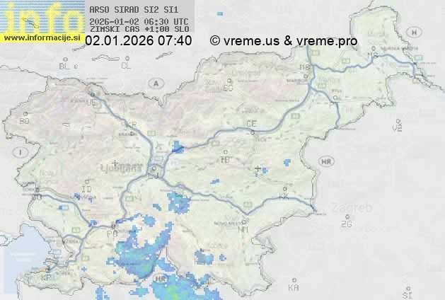 Radarska karta padavin