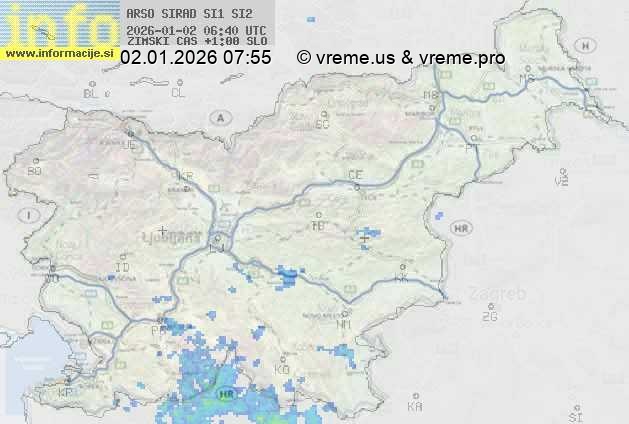 Radarska karta padavin