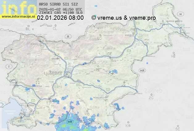 Radarska karta padavin