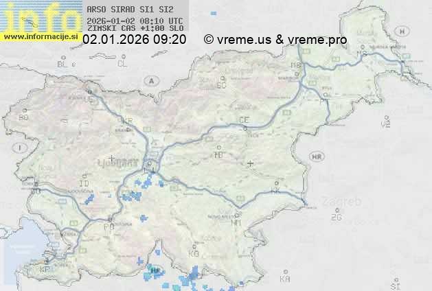 Radarska karta padavin