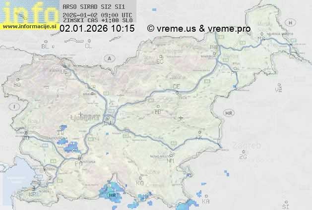 Radarska karta padavin