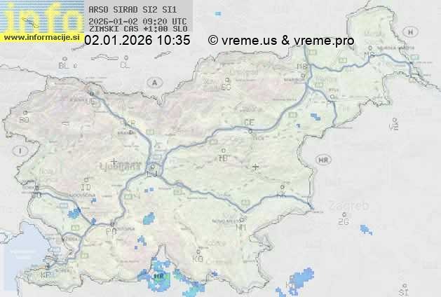 Radarska karta padavin