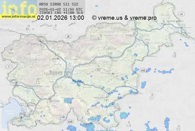 Radarska karta padavin