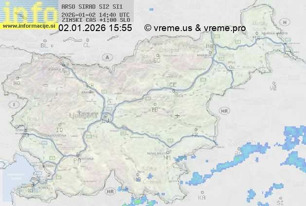 Radarska karta padavin