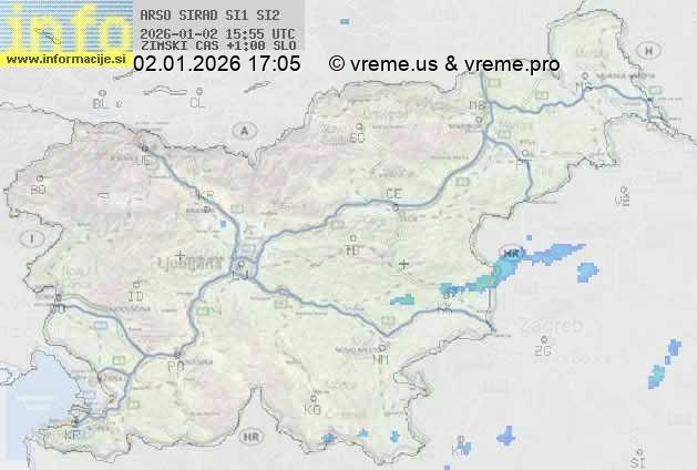 Radarska karta padavin